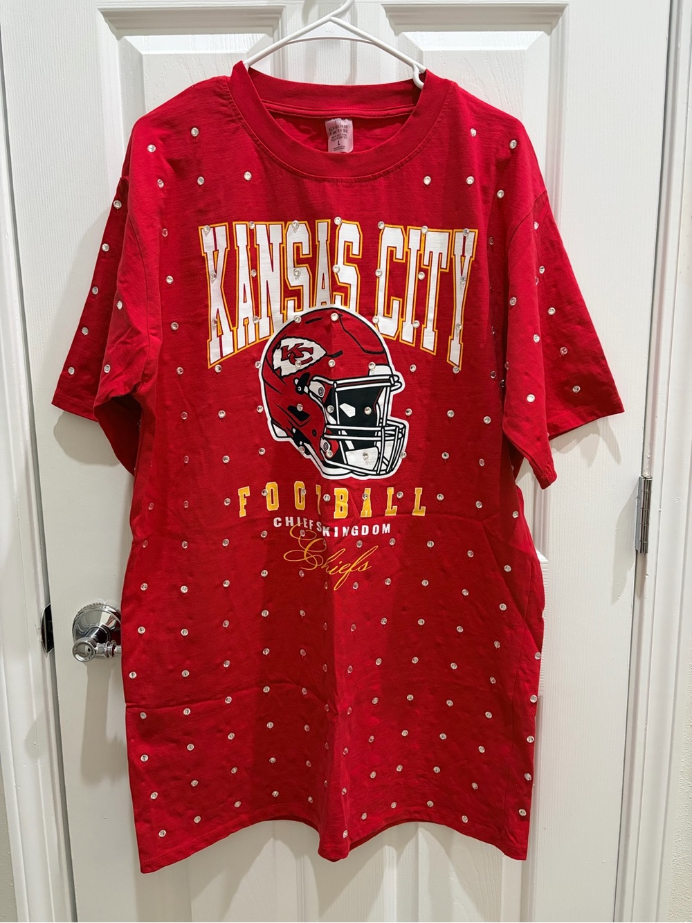 gameday couture KC Chiefs Red Mini Shirt Dress